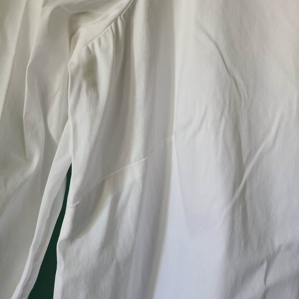 Whbm Cotton Blend Solid White Top - image 4